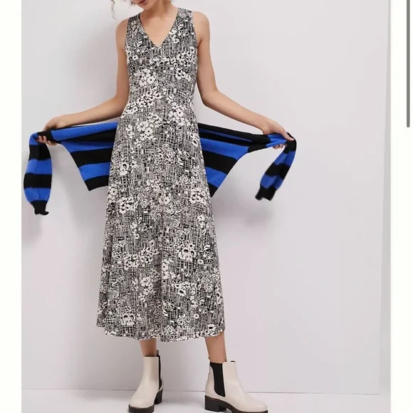i guess so mini dress black polka dot Anthropologie Maeve Embellished Pearl Velvet Dress Size XL New – Finds For  You main image 1
